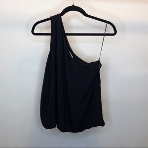 LOFT Black One Shoulder Top